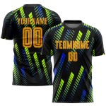 Trikot Fußball Sublimation Uniform Grün Schwarz Gold-Neon Custom Trikot Fußball Sublimation Uniform Grün Schwarz Gold-Neon Custom