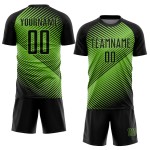 Grün Schwarz Sublimation Uniform Neon Custom Fußball Trikot Grün Schwarz Sublimation Uniform Neon Custom Fußball Trikot
