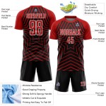 Stars Soccer Schwarz Sublimation Trikot Uniform Rot-Weiß Custom