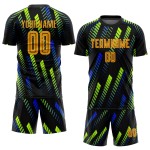Trikot Fußball Sublimation Uniform Grün Schwarz Gold-Neon Custom Trikot Fußball Sublimation Uniform Grün Schwarz Gold-Neon Custom