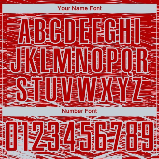 Sublimation Silber-Weiß Rot Jersey Uniform Linie Custom Fußball