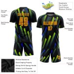 Trikot Fußball Sublimation Uniform Grün Schwarz Gold-Neon Custom Trikot Fußball Sublimation Uniform Grün Schwarz Gold-Neon Custom