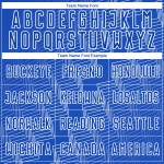 Blaue Uniform Weiß Benutzerdefinierte Form Sublimation Zickzack Jersey Soccer Thunder Blaue Uniform Weiß Benutzerdefinierte Form Sublimation Zickzack Jersey Soccer Thunder