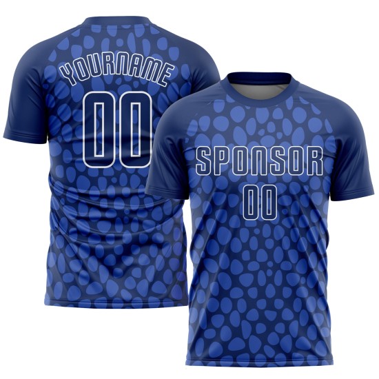 Navy Royal Jersey Sublimation Uniform Custom Fußball Weiß Navy Royal Jersey Sublimation Uniform Custom Fußball Weiß