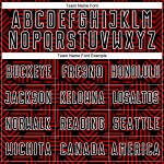 Geometrische Uniform Sublimation Rot-Weiß Schwarz Fußball Abstrakte Formen Custom Jersey