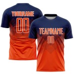 Navy Sublimation Jersey Uniform Custom Orange-Weiß Fußball Navy Sublimation Jersey Uniform Custom Orange-Weiß Fußball