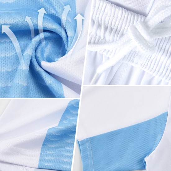 Sublimation Silber-Weiß Rot Jersey Uniform Linie Custom Fußball
